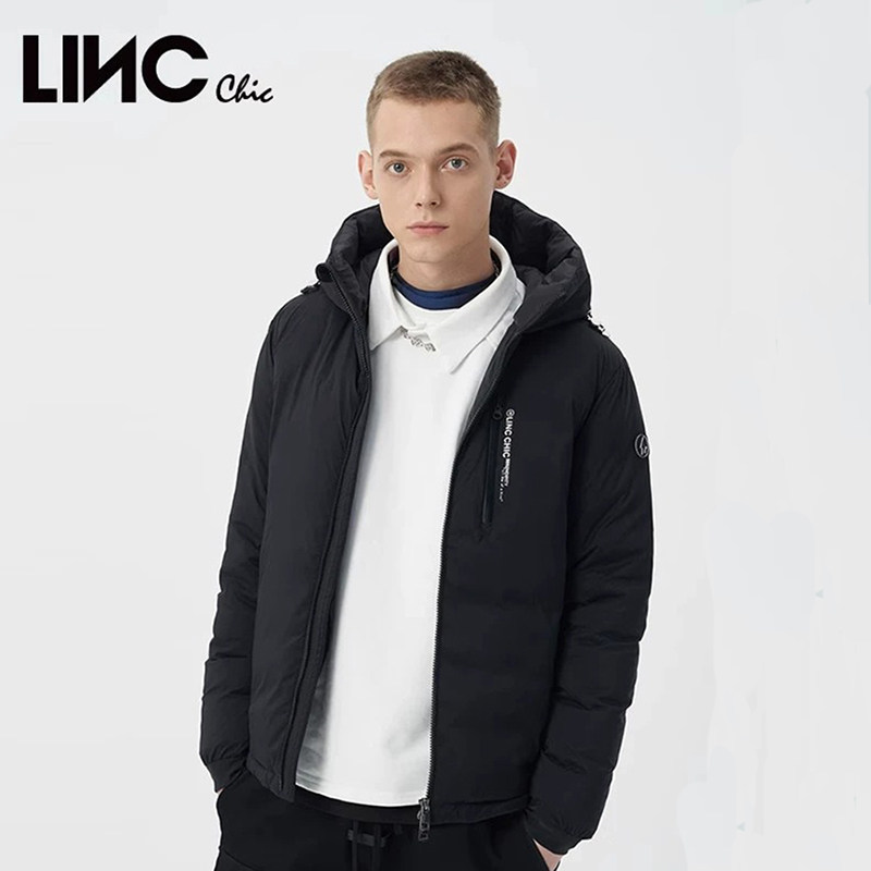 LINC金羽杰专柜正品便携可收纳机能短款男士羽绒服N22301018