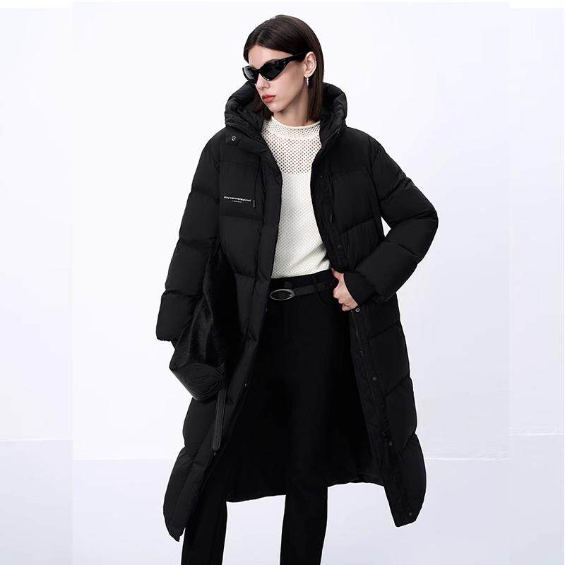 LINC金羽杰专柜正品新款都市机能感长款加厚羽绒服女Y24608229