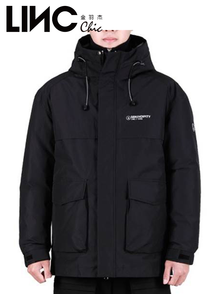 金羽杰派克连帽通勤短款三合一