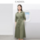 CADIDL卡迪黛尔商场同款 翻领连衣裙 通勤气质简约衬衫 2025秋季 新款