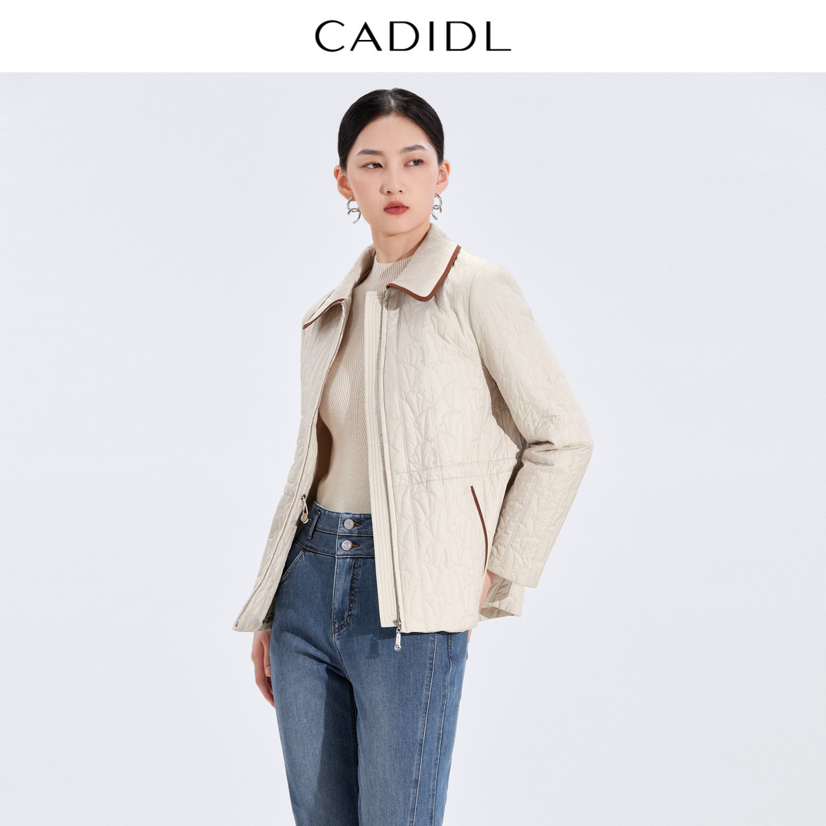 CADIDL卡迪黛尔商场同款冬季款简约POLO领棉外套棉服女,女装/女士精品,棉衣/棉服,淘宝优惠券,粉丝福利购,淘宝优惠卷