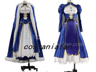 COSPLAY服装 Fatestay night ZERO战斗版命运之夜 SABER剑士服cos