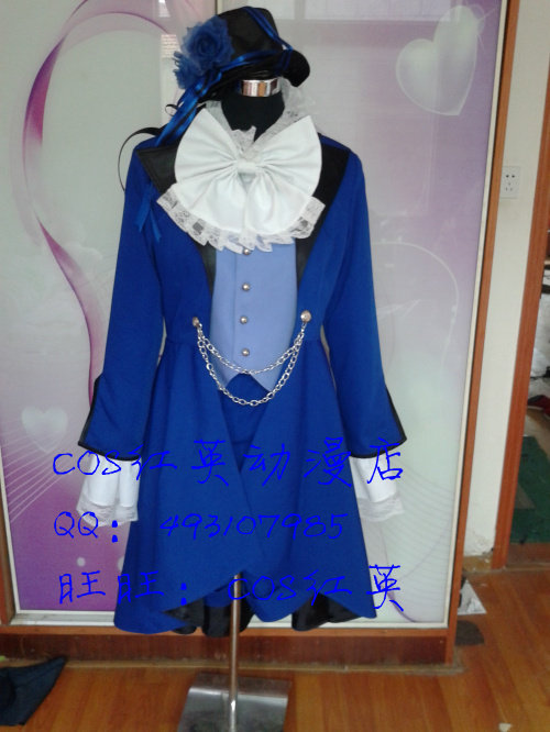 cos服装黑执事夏尔少爷蓝色衣服