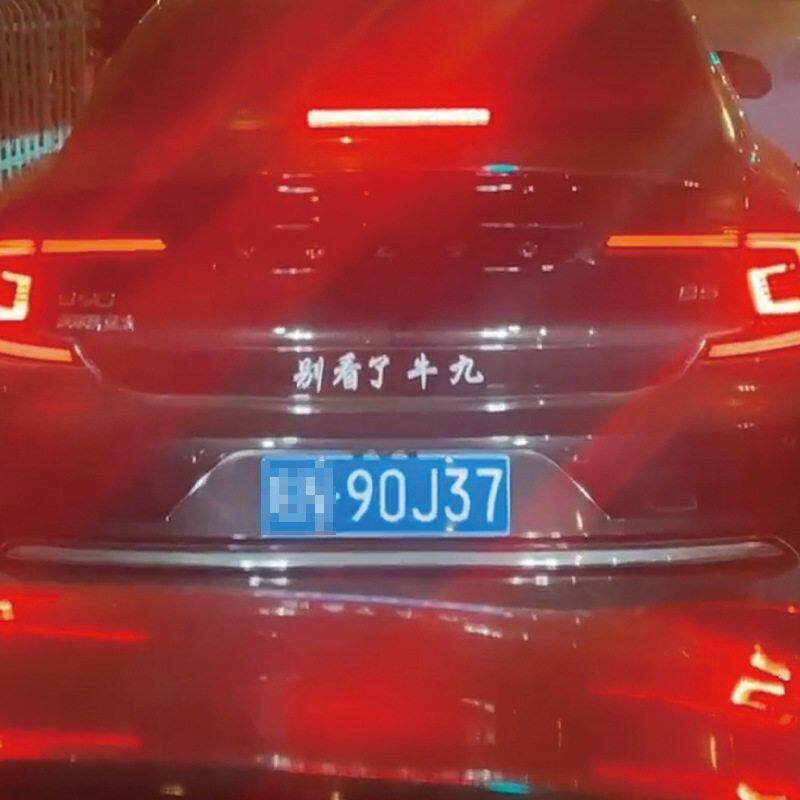 别看了牛九汽车贴纸搞笑创意斗牛车贴后备箱车牌装饰贴纸