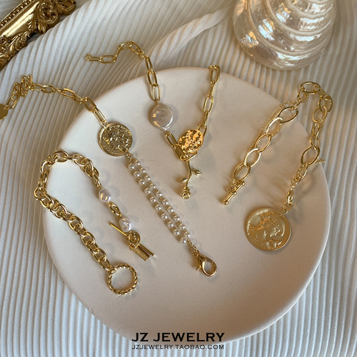 jzbraclet欧美复古女混搭链条