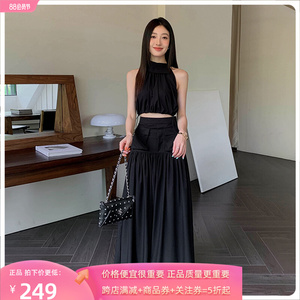 SWHP 限时折扣｜库存紧张 正品重工抽绳背心＋高腰工装半身裙套装