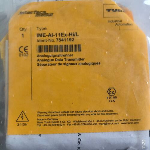 IME-AI-11EX-HI/L 7541192 图尔克安全栅 质保一年议价维修