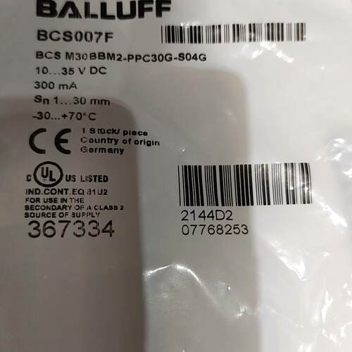 BCS007F BCS M30BBM2-PPC30G-S04G 巴鲁夫工业传感器议价维修