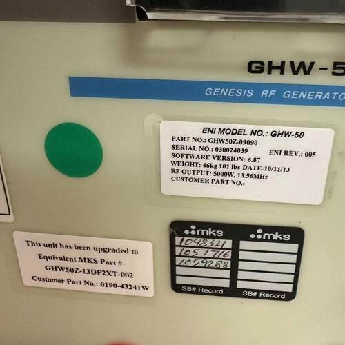 GHW-50 射频电源 ENI品牌GENESIS RF发生器议价维修