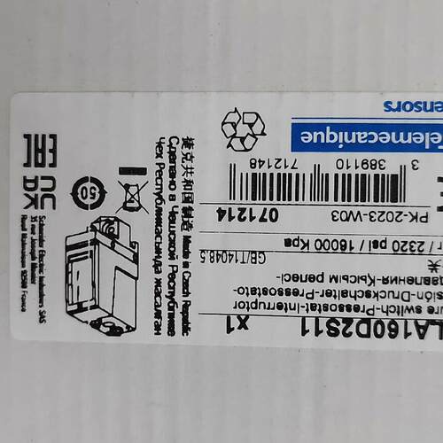 XMLA160D2S11 XMLA300D2S11 特勒美科压力开关工控配件议价维修