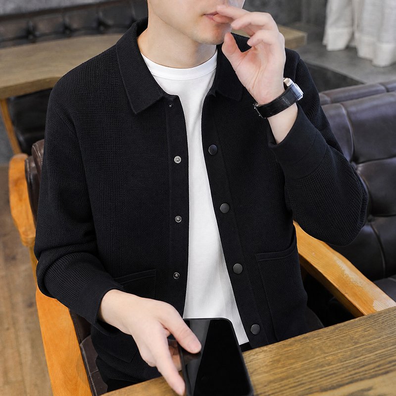 高端针织开衫外套男士毛衣春秋季2026新款潮牌男线衣夹克秋装上衣