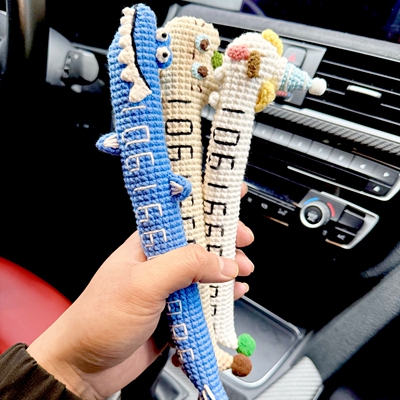 汽车停车号码牌手工挪车电话临时停车号码牌定制卡通可爱女车饰品