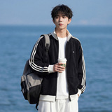 刺绣开衫立领卫衣男春季竖条肌理休闲夹克外套OW8029-P63控108，男装夹克，电商A362