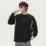 长袖T恤男春季款刺绣宽松防晒透气潮牌体恤衫卫衣MT7226-P30控49，男装防晒衣，电商A362