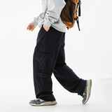 复古工装直筒裤装户外拼接设计纯棉宽松潮牌长裤L2297-P56控98，男装休闲裤，电商A362