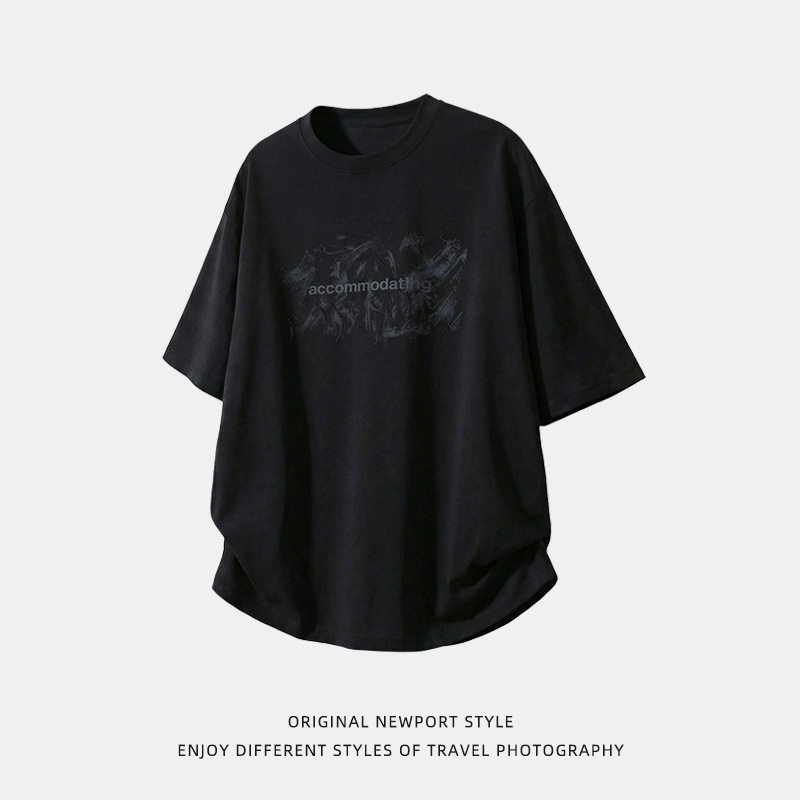 短袖T恤男夏季涂鸦印花潮牌情侣百搭半袖体恤衫OT7267-P29控49，男装T恤，电商A362