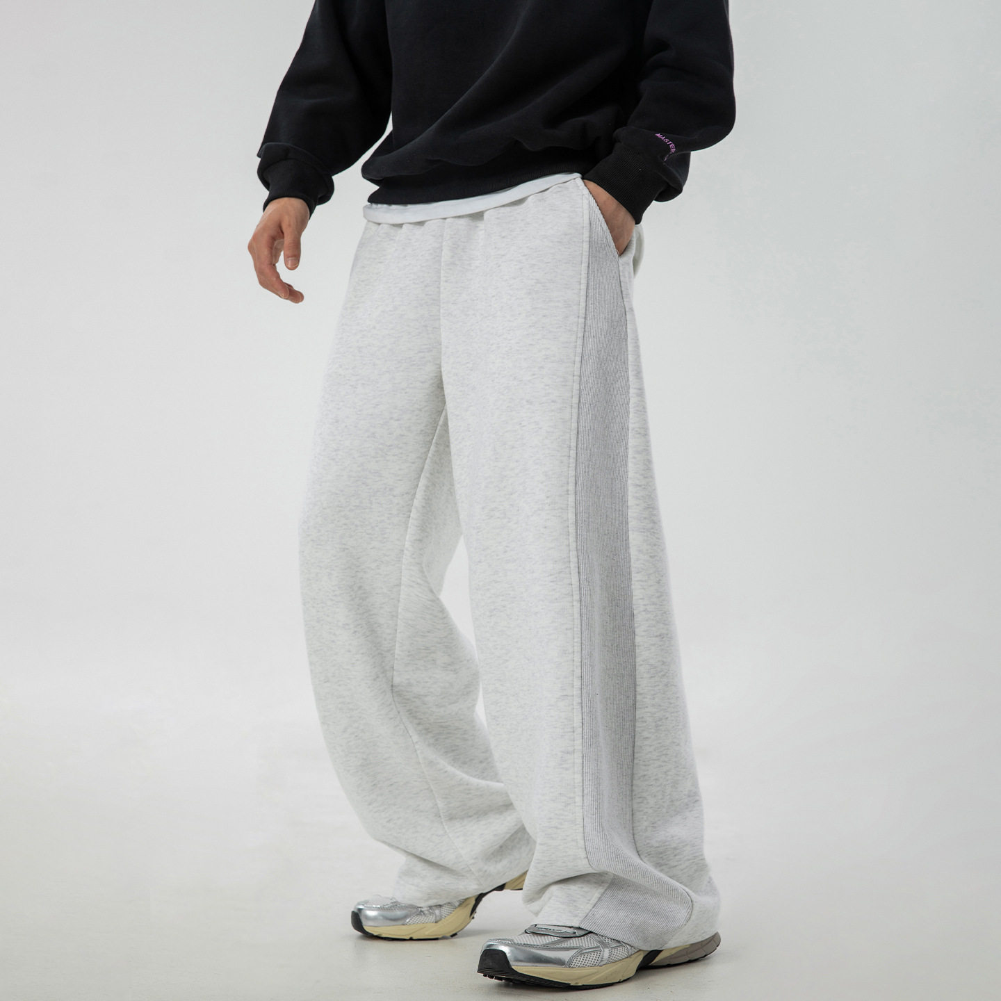 休闲裤男秋季新款重磅宽松垂感长裤潮牌运动MK2452-P55控88，男装休闲裤，电商A362