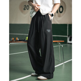 25春夏款美式复古打褶设计直筒裤字母印花长裤子MK2392-P35控55，男装休闲裤，电商A362