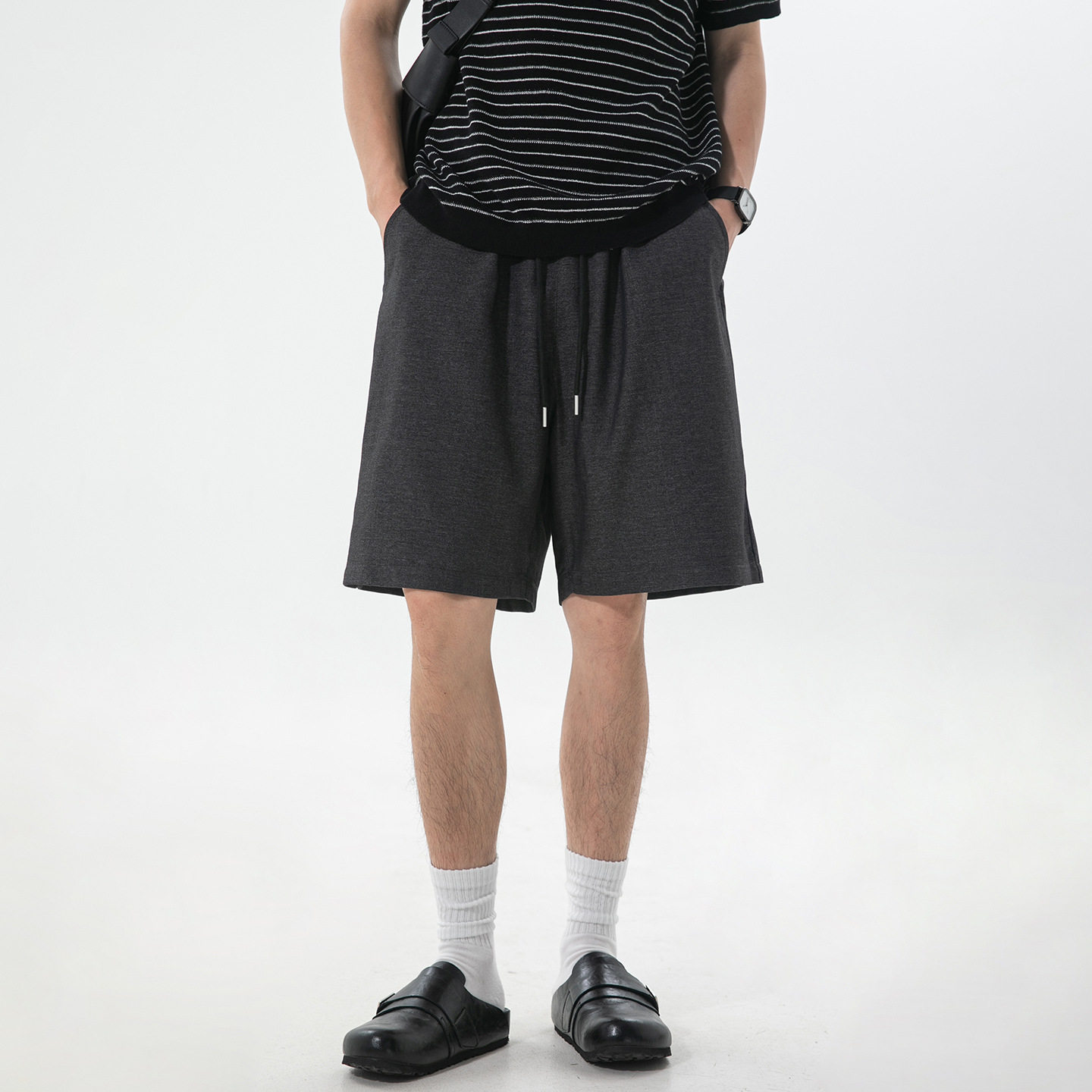 休闲短裤男夏季款潮牌宽松直筒中裤简约透气五分裤OK2695-P38控68,男装休闲裤,电商A362