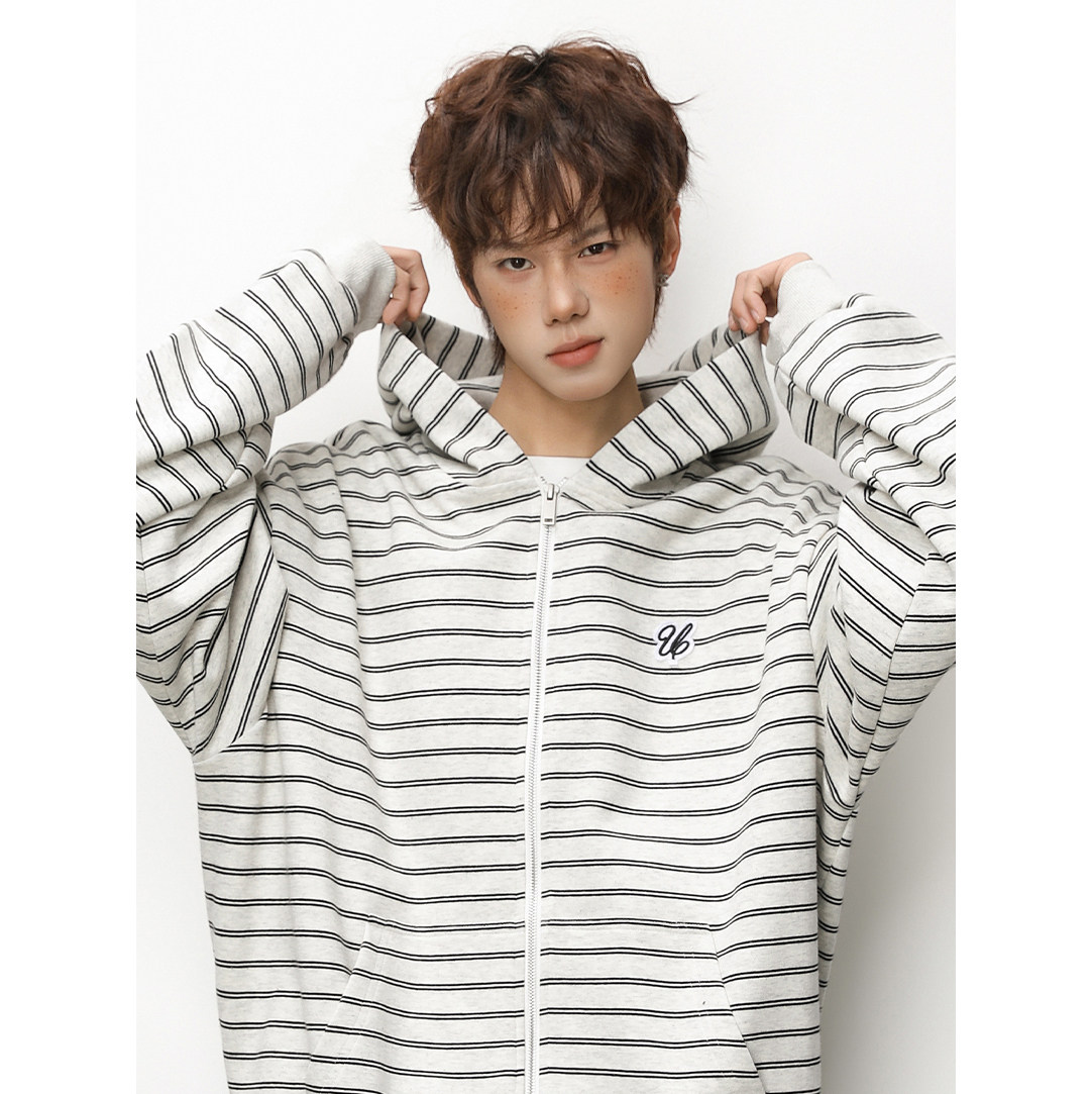 春季新款质感刺绣短宽慵懒风宽松休闲上衣外套OW8026-P73控128，男装卫衣，电商A362