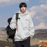 潮牌美式刺绣连帽卫衣女秋季款宽松百搭外套L3838-P51控88，男装卫衣，电商A362