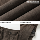 休闲裤春夏款老钱风西裤肌理感廓形宽松直筒长裤子OK2543-P54控88，男装休闲裤，电商A362