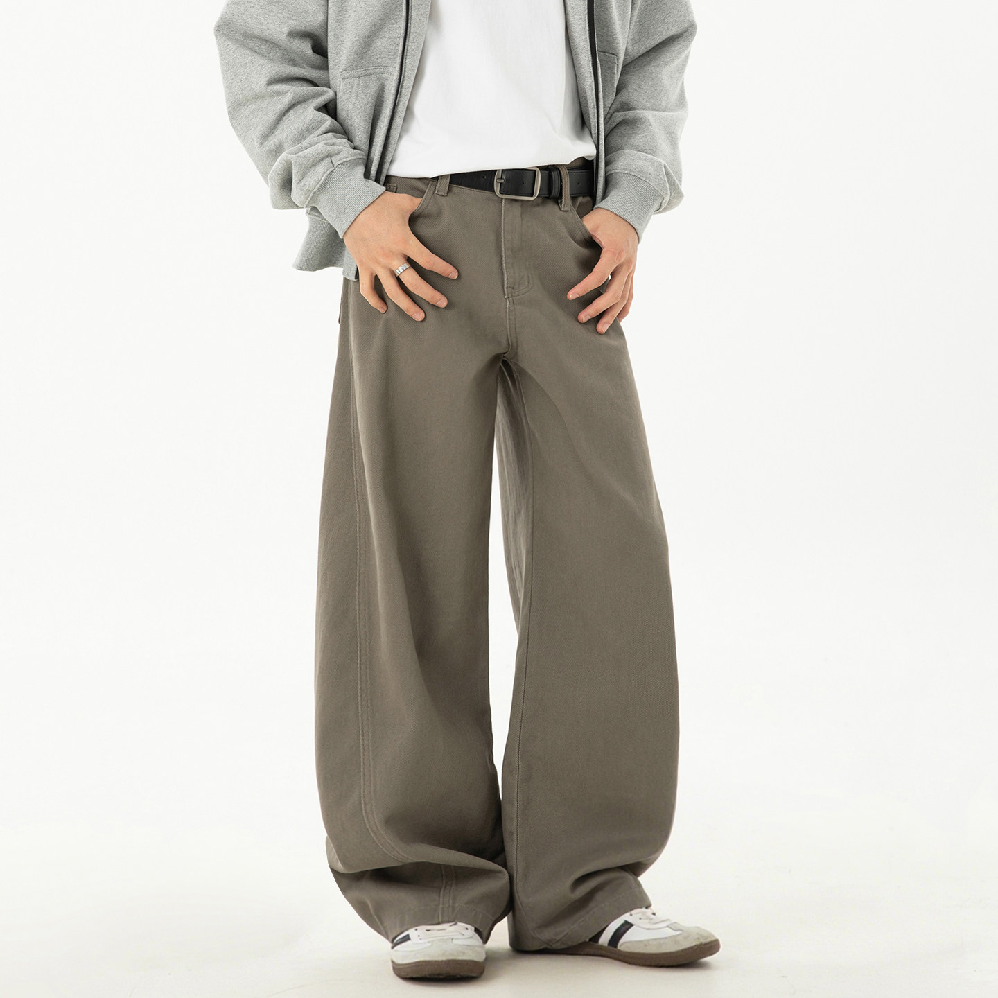 男秋季新款直筒宽松分割设计潮牌休闲MK2444-P55控85，男装休闲裤，电商A362