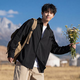 长袖衬衫男春季款cleanfit宽松质感刺绣衬衣外套OC8025-P40控68，男装衬衫，电商A362