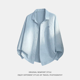 衬衫春款街上衣cleanfit级感纯色宽松衬衣外套OC8025-P40控68，男装衬衫，电商A362