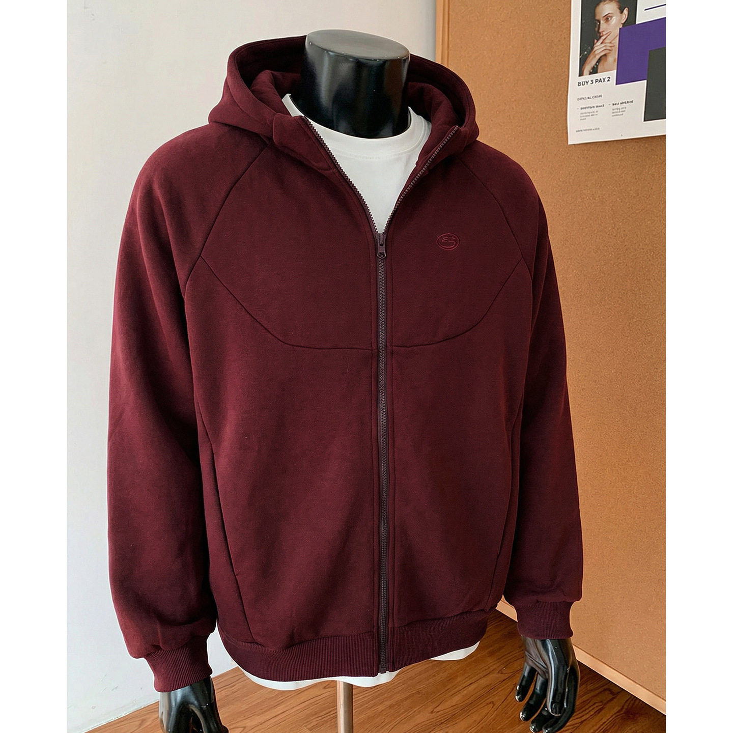 开衫卫衣男款春季美式撞色刺绣boxy短宽廓形外套OW8035-P70控118，女装短外套，电商A362