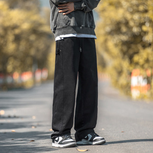 纯棉休闲裤秋冬新款可调节设计复古街长裤L2331-P55控88图片