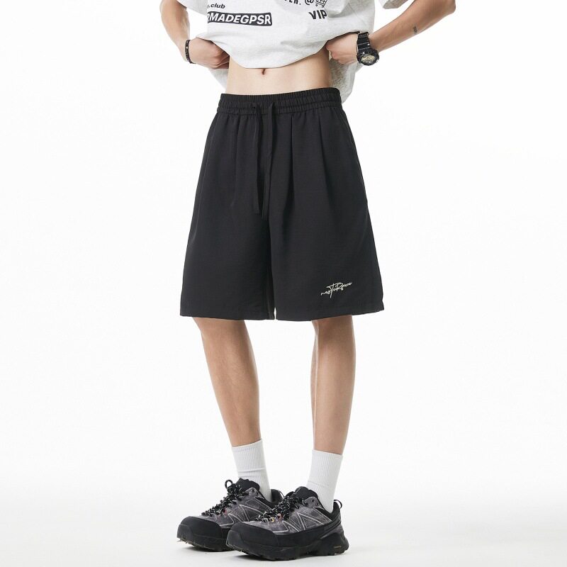短裤男夏季新款宽松美式字母绣花潮牌运动五分裤MK2404-P30控49，男装休闲裤，电商A362