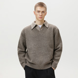 翻领毛衣男秋冬款感polo领针织衫保暖加厚外套MM4149-P60控98，男装Polo衫，电商A362