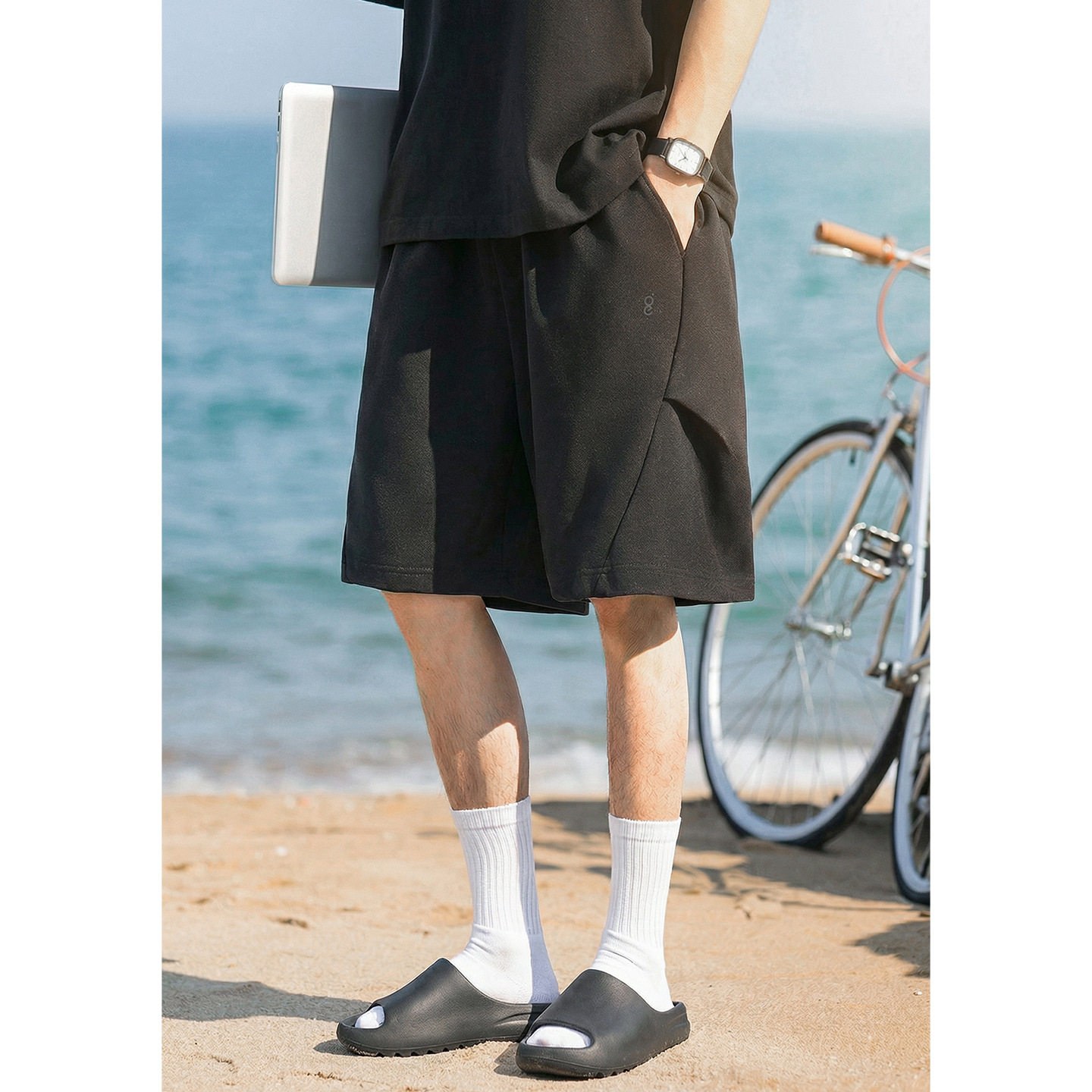 男夏季户外轻运动风五分卫裤潮牌质感宽松沙滩裤OK2605-P39控75,男装休闲裤,电商A362