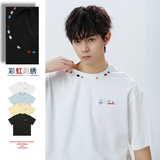 T恤男夏季新款半袖日系宽松潮牌休闲质感体恤衫MT7209-P34控55，男装T恤，电商A362