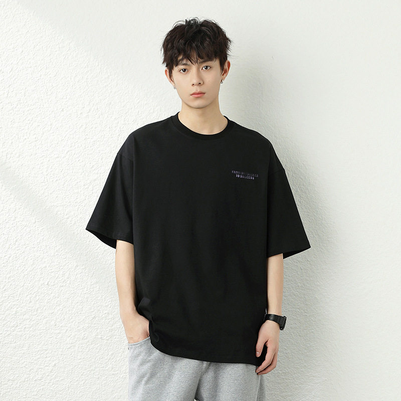 短袖T恤男夏季新款宽松纯棉休闲潮牌半袖体恤衫MT7191-P30控49,男装T恤,电商A362