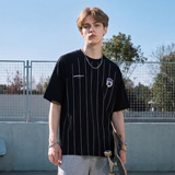 T恤男夏季户外运动球衣撞色条纹纯棉体恤衫OT7270-P38控68，男装T恤，电商A362