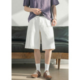 夏季款复古水洗潮牌中裤直筒宽松休闲五分裤子ON2694-P40控75，男装牛仔裤，电商A362