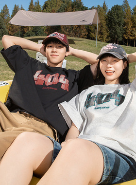 美式复古质感短袖T恤男夏季新款格纹情侣纯棉体恤MT7151-P33控49