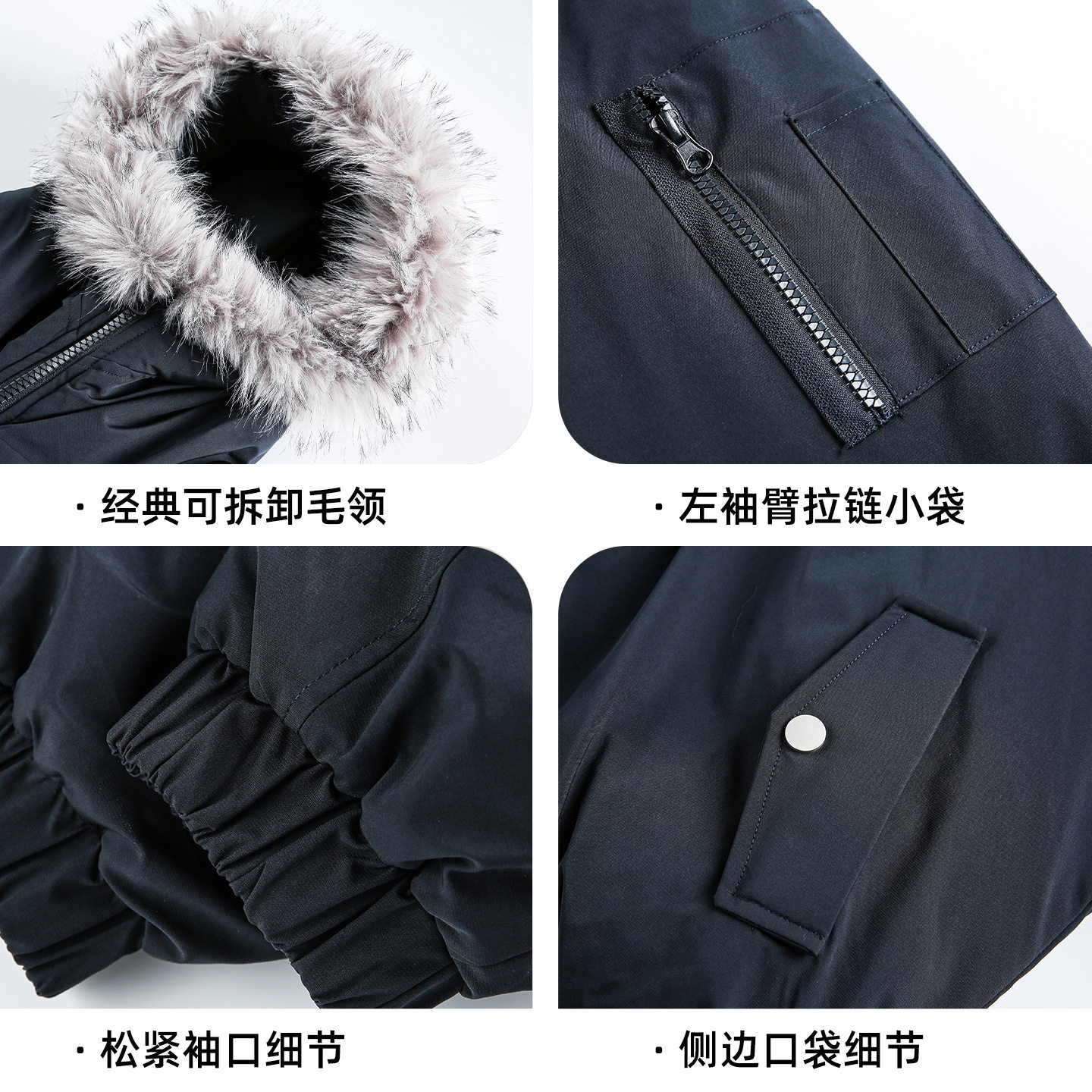 帽棉服男冬季加厚保暖工装派克服防泼水短宽棉衣MD5163-P115控188,男装棉衣,电商A362