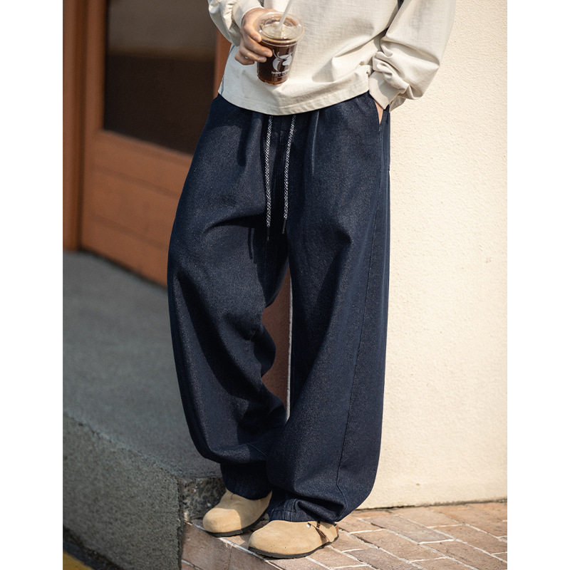 牛仔裤2026春季新款个性腰绳美式宽松长裤MN2407-P60控88，男装牛仔裤，电商A362