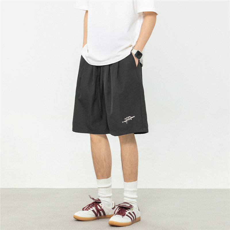 短裤男2026夏季新款复古美式字母绣花运动五分裤MK2404-P30控49,男装休闲裤,电商A362