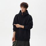 连帽卫衣男春季款立体分割纯色半高领帽衫外套MW3964-P70控108，女装短外套，电商A362