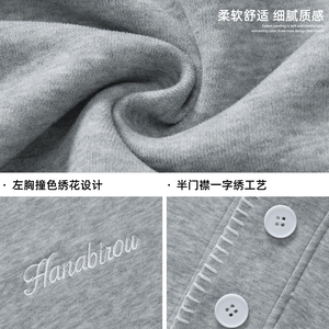 连帽卫衣春季新款400G重磅质感潮牌廓形帽衫外套OW8030-P65控108图片