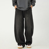 男春季新款复古弯刀裤做旧分割设计宽松休闲裤L2365-P65控98，男装休闲裤，电商A362