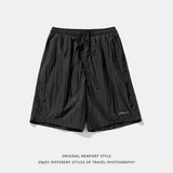 金属丝质感运动沙滩短裤女夏季薄款潮牌宽松五分裤L2255-P31控49，男装休闲裤，电商A362