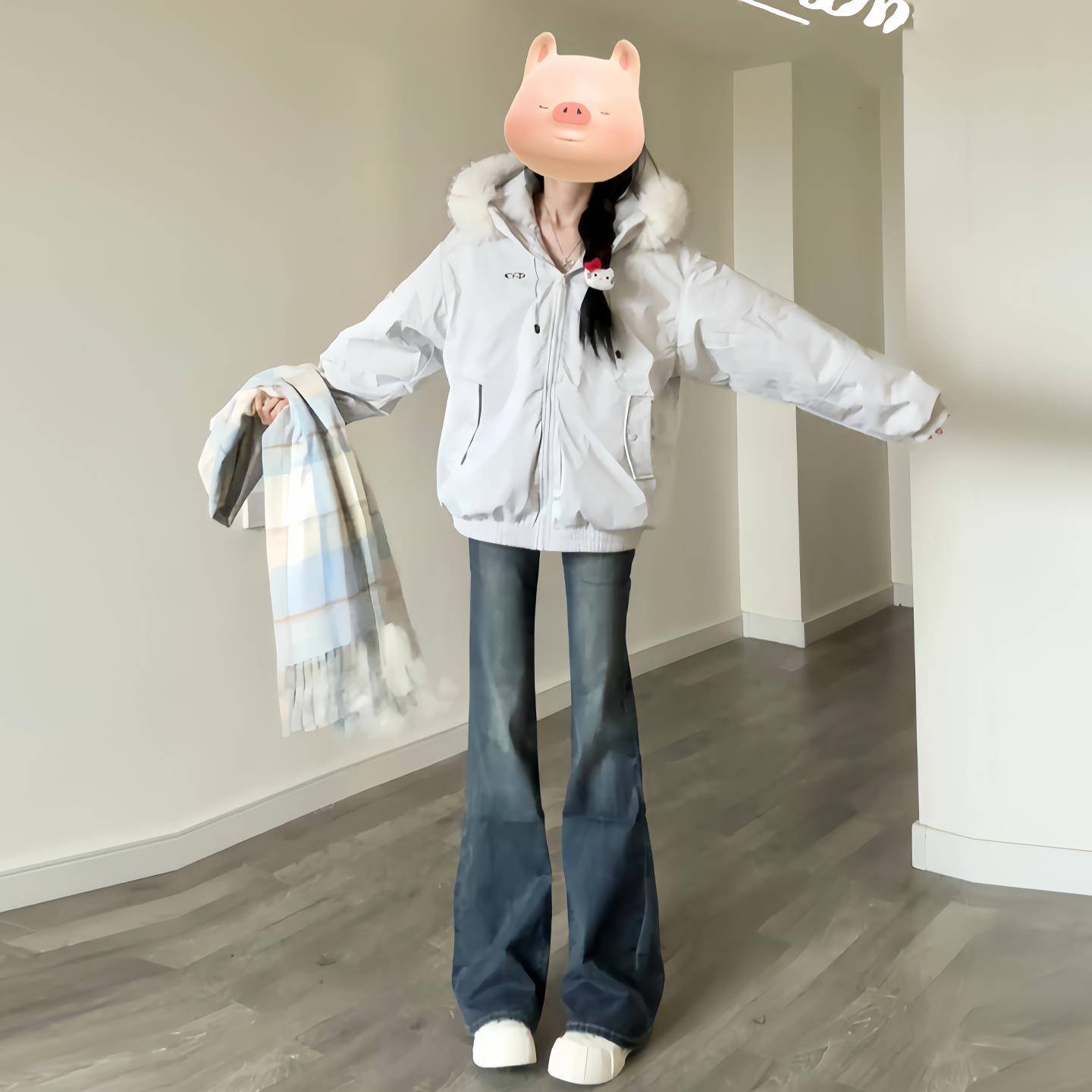 羽绒棉服女2025新款棉衣加厚学生派克服小个子棉袄超好看冬季外套