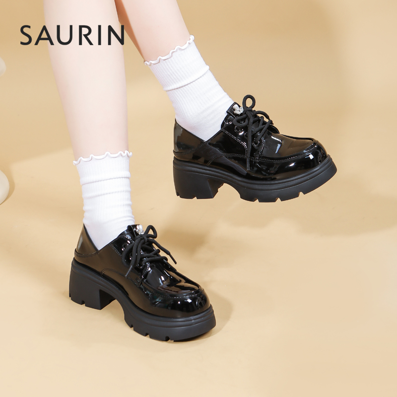 索兰时尚厚底增高乐福鞋