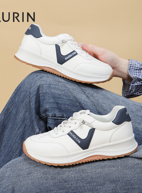 索兰厚底运动鞋女2025秋季新款休闲百搭轻便软底小白鞋25CX14274