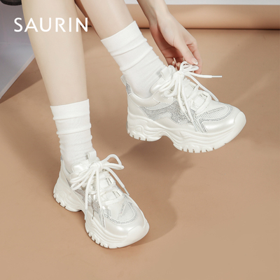 索兰时尚厚底增高老爹鞋